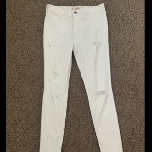 White skinny Hollister jeans